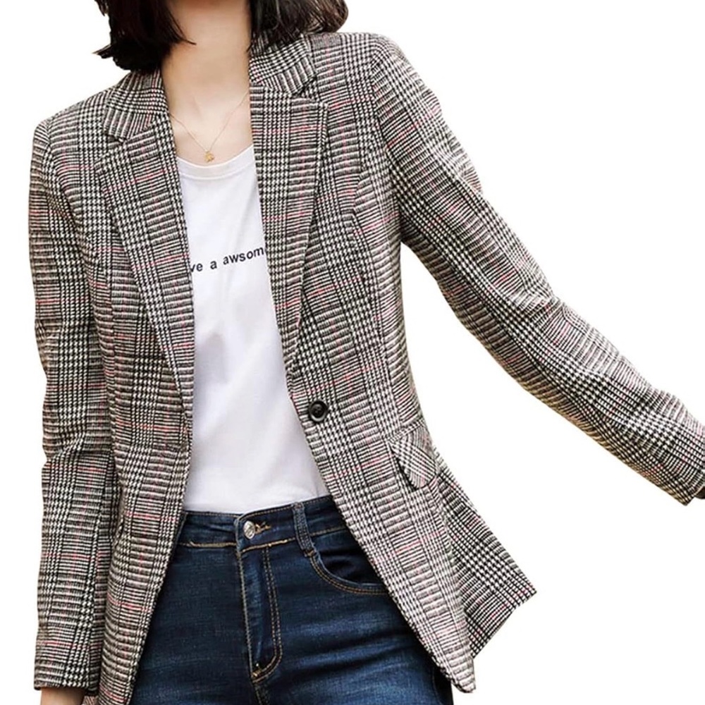 Boss Women's Checkered Blazer